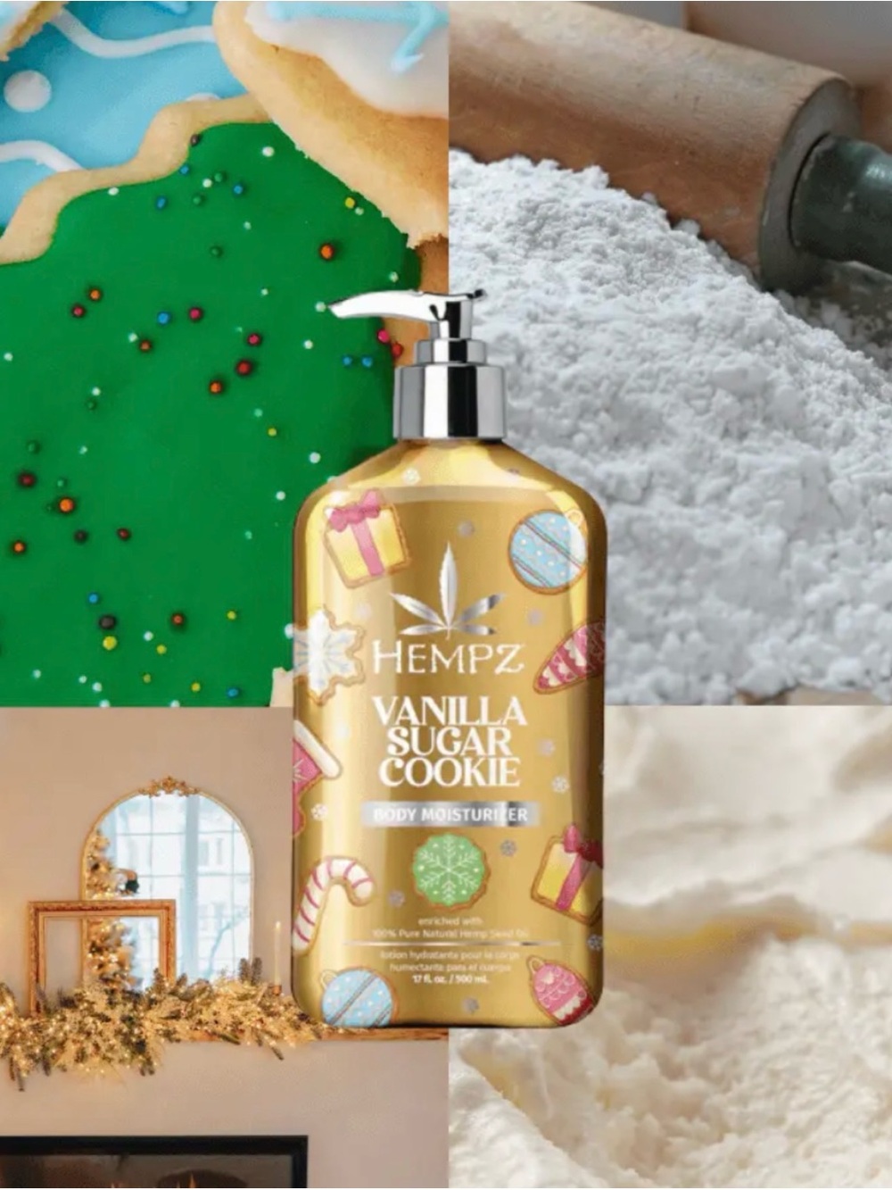 Hempz Vanilla Sugar Cookie Body Moisturizer - Golden Amber - Picture 2 of 3
